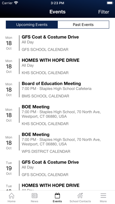 Westport Public Schools App Screenshot