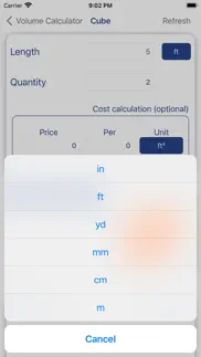 cubic yards calculator + cost iphone screenshot 3