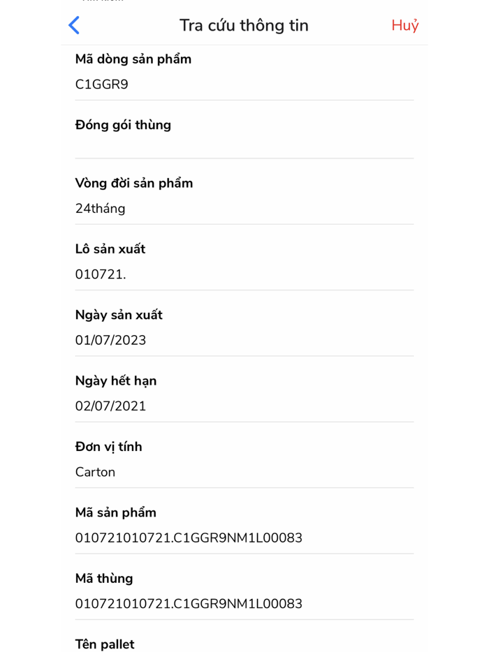 Nutricare-SKU tracking