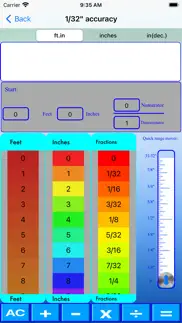 slider imperial calculator iphone screenshot 2