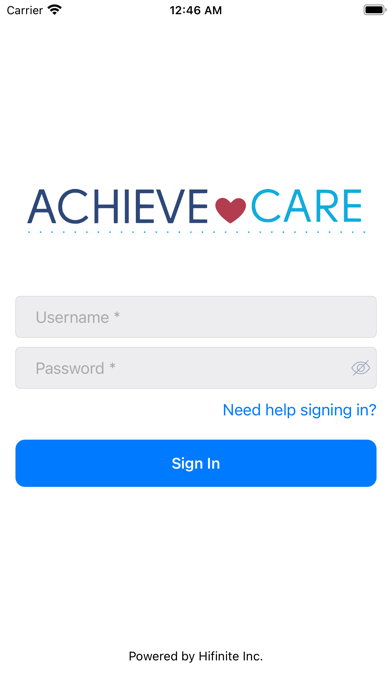 AchieveCare Screenshot