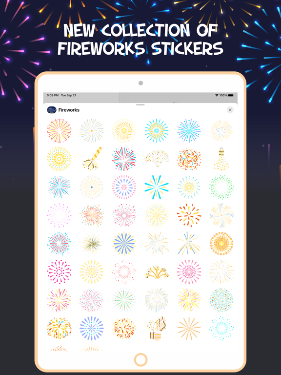 Screenshot #5 pour Fireworks Stickers Plus