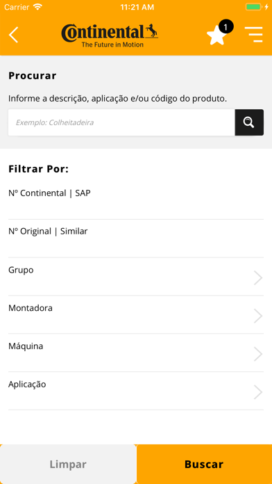 Continental Agricola–Catálogo. Screenshot
