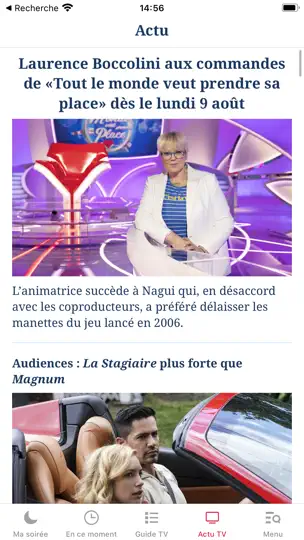 Capture d'écran de TV Magazine sur iPhone 6