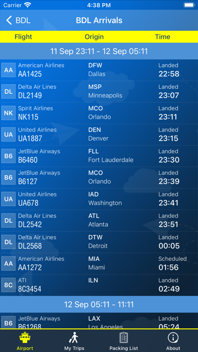 Screenshot #2 pour Hartford Airport Info + Radar