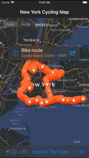 new york cycling map iphone screenshot 1