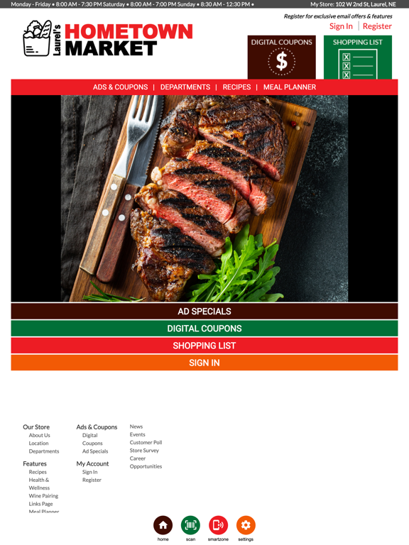 Laurel's Hometown Market iPad screenshot 1 - Business app
