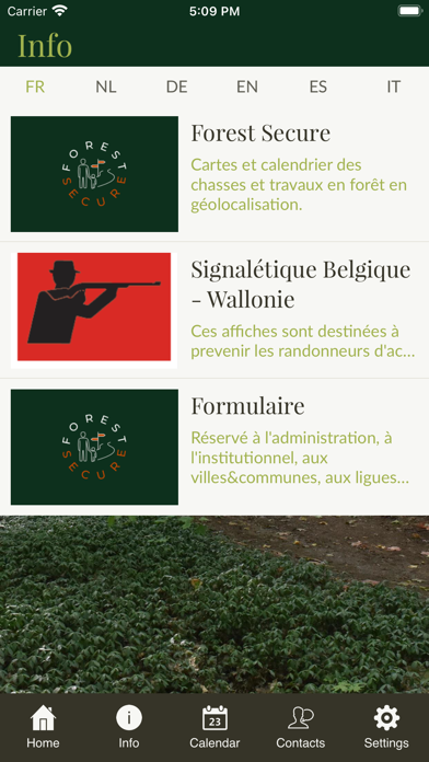Calendrier des chasses Screenshot