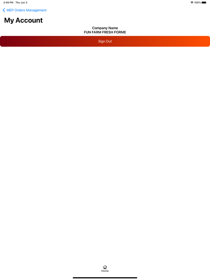 MEP Orders Managment