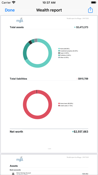 MGD Wealth Screenshot