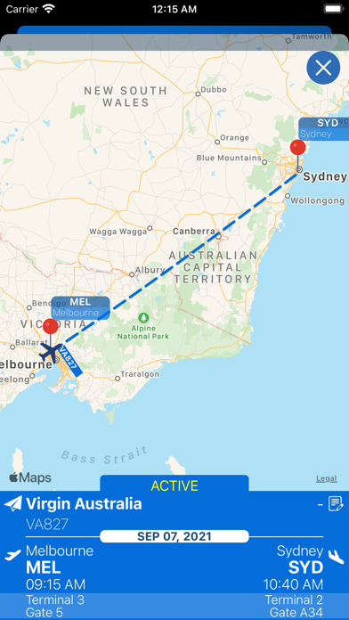 Sydney Airport (SYD) + Radar Screenshot