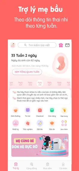 Game screenshot Trợ lý Mẹ Bầu MomCenter mod apk