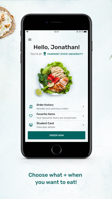 order+eat campus dining Screenshot