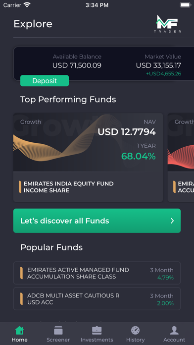 Mutual Funds Trader Screenshot