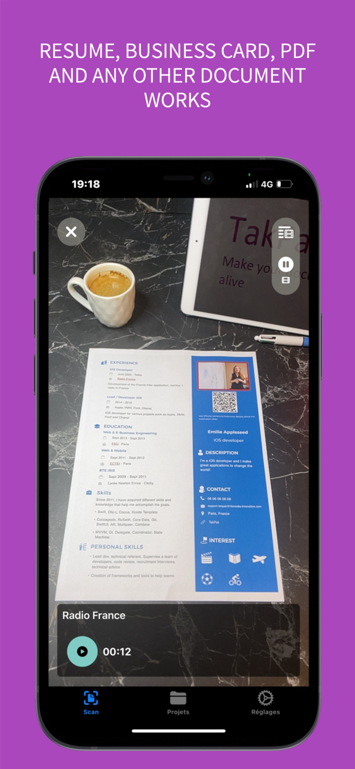 Takpak AR Document Video Maker