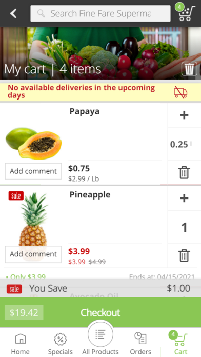 Fine Fare Supermarkets Screenshot