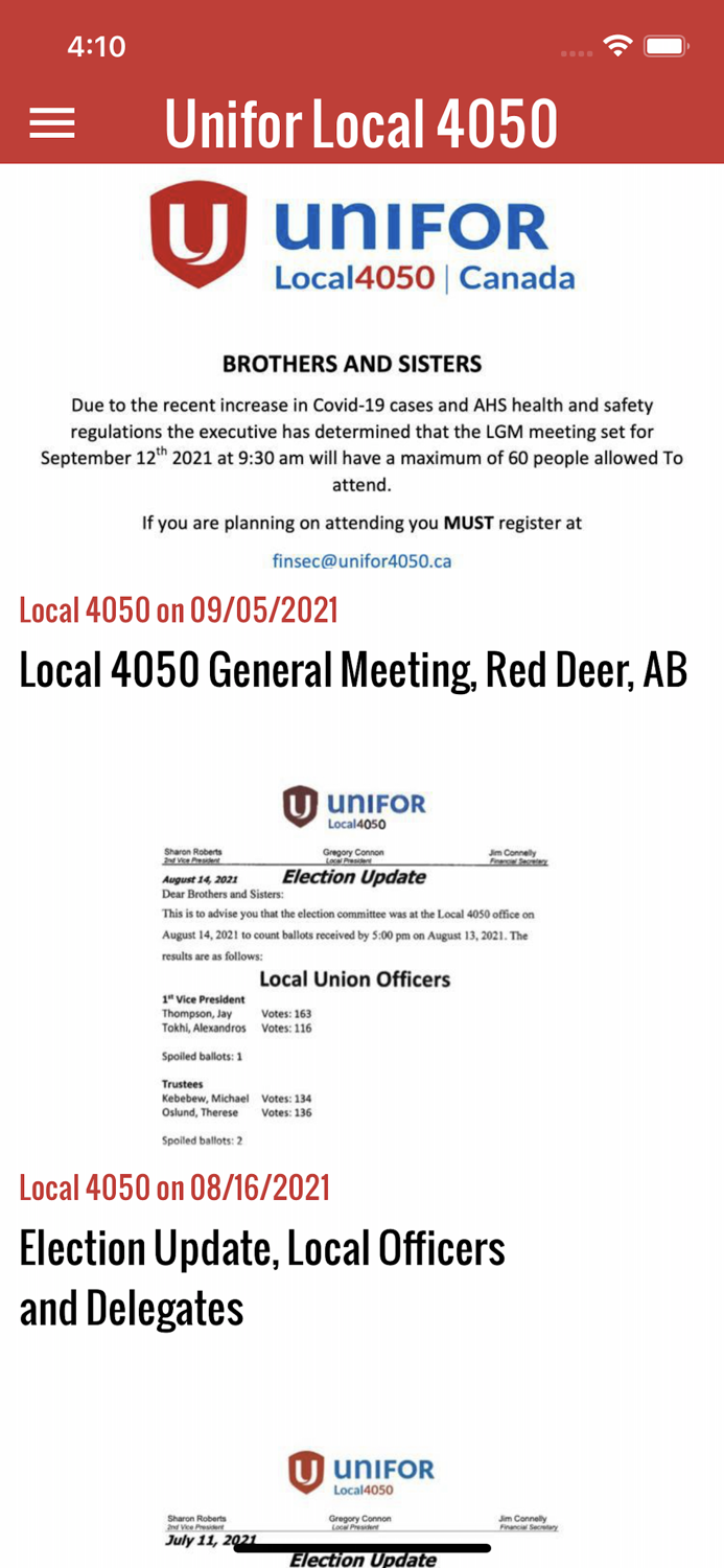 Unifor Local 4050