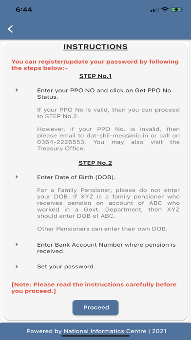 Govt Of Meghalaya-Pension App Screenshot
