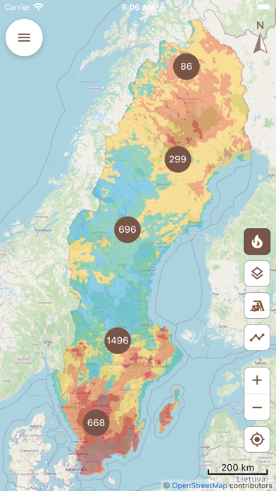 Shelter Map (Vindskyddskartan) Screenshot