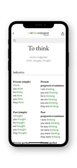 Game screenshot English Conjugation apk