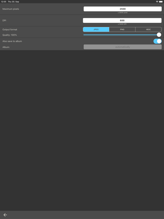 PDF to Image - JPG, PNG, HEIC iPad screenshot 4 - Utilities app