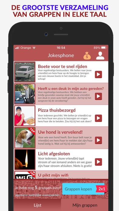 Jokesphone - Telefoongrappen iPhone app afbeelding 1