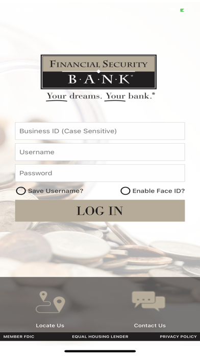 Financial Security Bank Biz Screenshot
