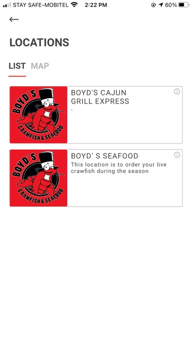 Boyd's Crawfish & Seafood Screenshot