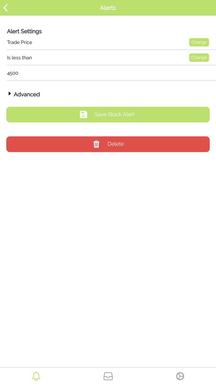 Stock Alert - Market Tracker