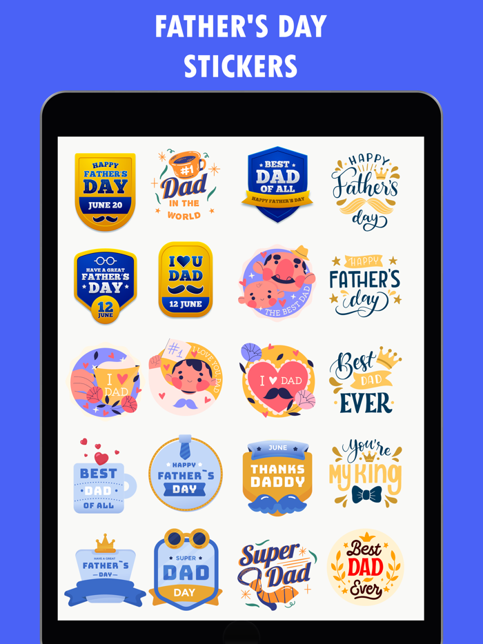 Happy Fathers Day Stickers