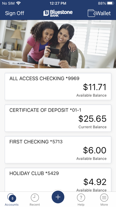 Bluestone Bank Mobile Screenshot