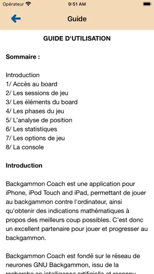 Capture d'écran de Backgammon Coach sur iPhone 7