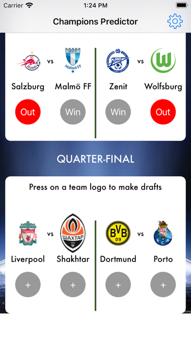 Champions Football Predictor Screenshot