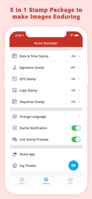 ‎Auto Stamper: Timestamp Camera Screenshot