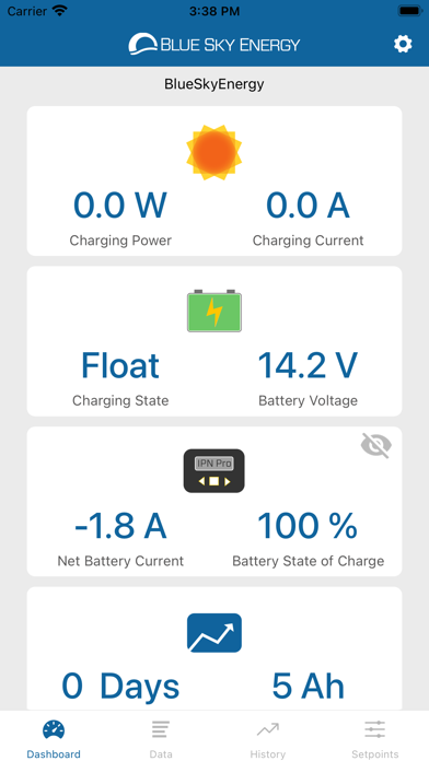 Blue Sky Energy: BT Connect Screenshot