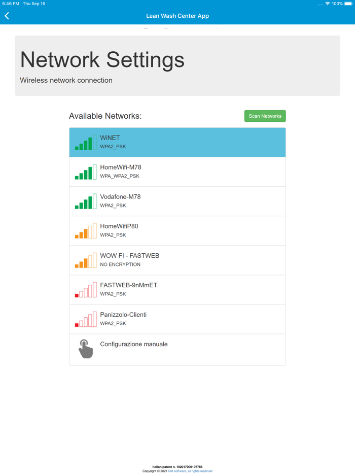 Lean Wash Center App