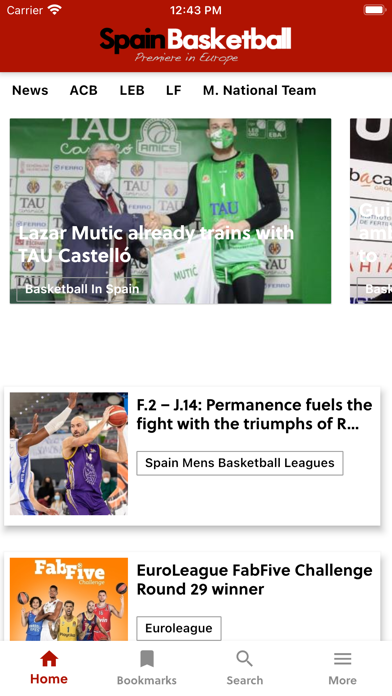 Spain Basketball League Scores Screenshot
