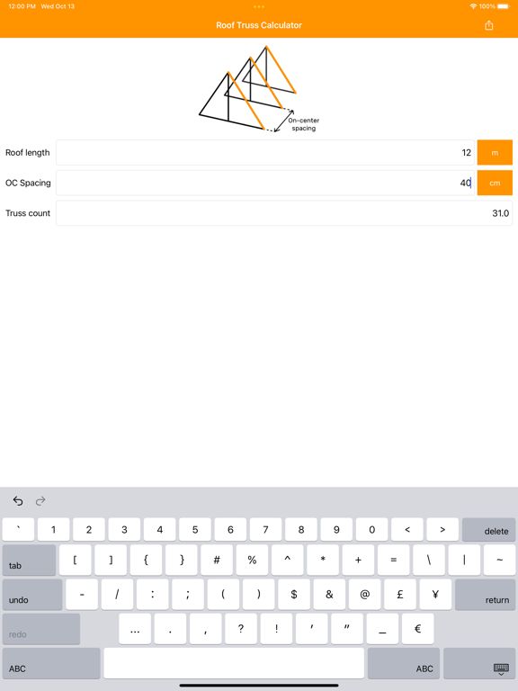 Screenshot #5 pour Roof Truss Calculator
