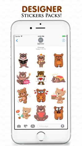 Game screenshot Brown Bear Cute Stickers mod apk