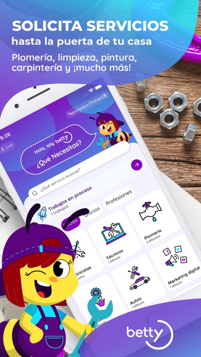 Betty, Servicios Profesionales Screenshot