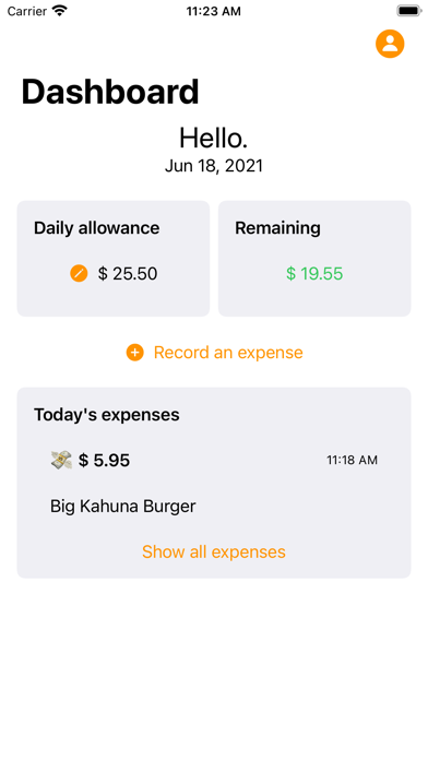 Neverbroke: Daily budgeting Screenshot