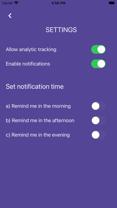 Piece of Mind App Screenshot