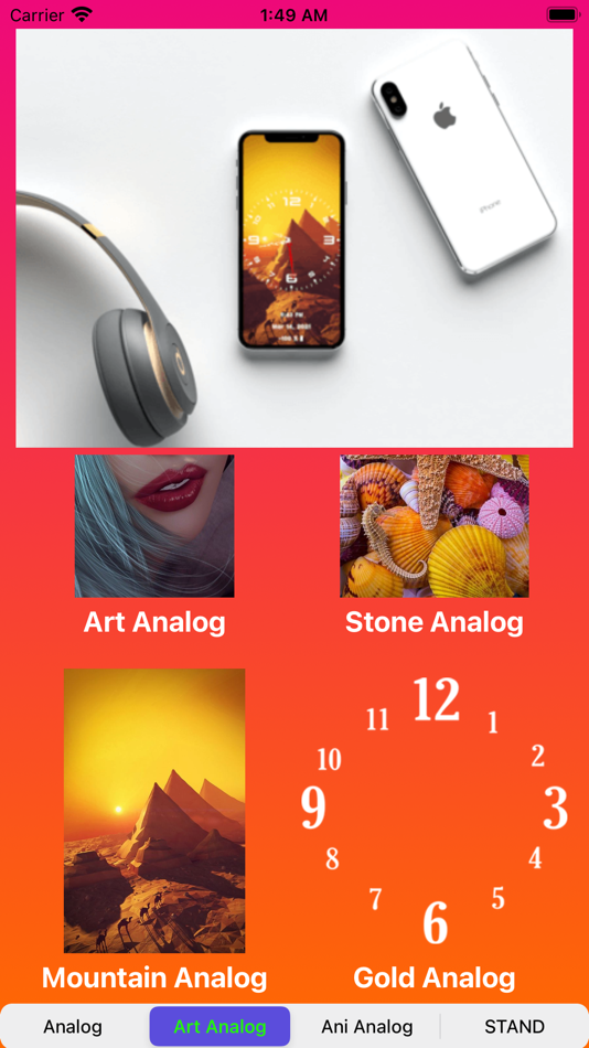 #4. Analog Clock-OLEDX Large Clock (iOS) Av: Muhammad Yasin Javed