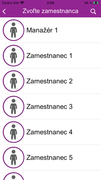 Dochádzkový systém TiDo Screenshot