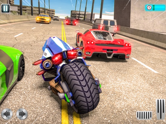 Screenshot #5 pour Voling Robot War: Tron Bike 3D