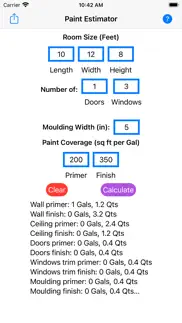 room paint estimator iphone screenshot 1