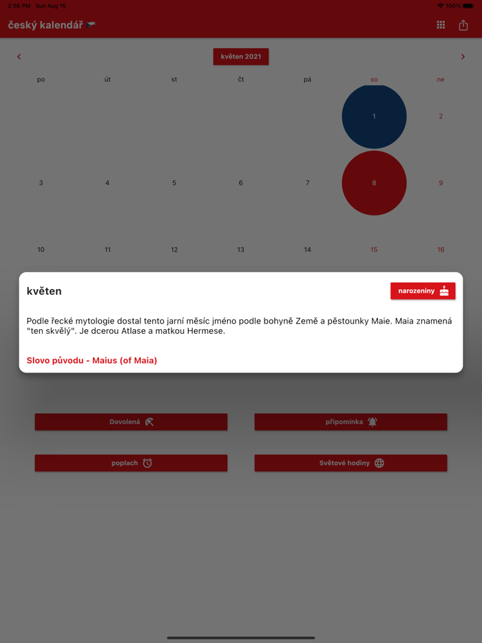 Český kalendář 2022