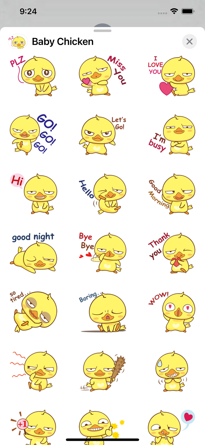 Yellow Baby Chicken Sticker