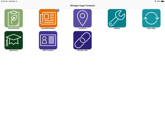 Michigan Sugar Company App iPad screenshot 1 - Utilities app