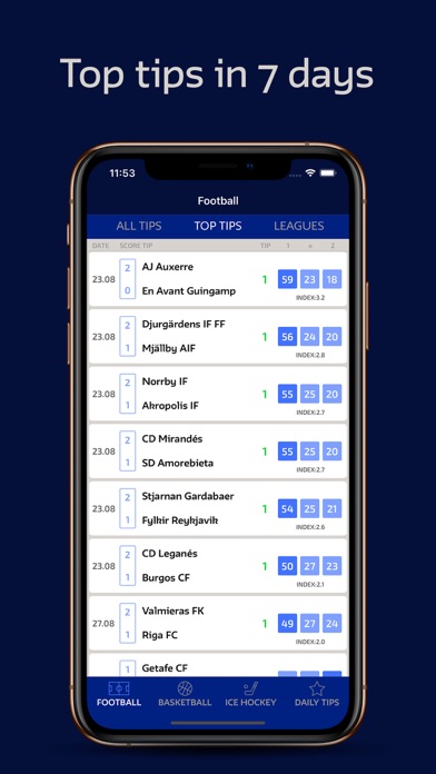Football Predictions Betting Screenshot